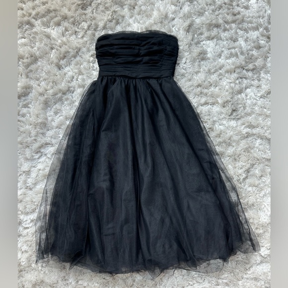 J. Crew Dresses & Skirts - J Crew Black Tulle Pleated Bodice Aline Cocktail dress size 8